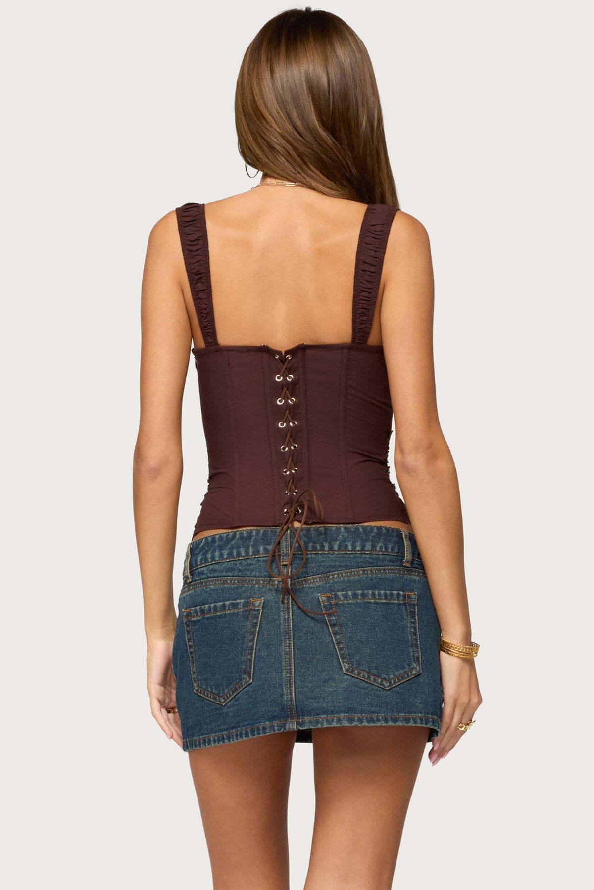 Jana Lacey Ruched Strap Corset - Image 5