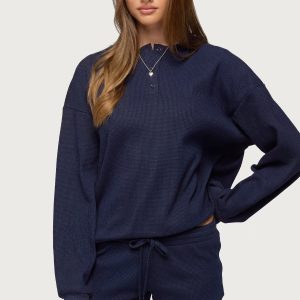 Baila Waffle Henley Top