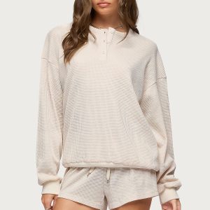 Baila Waffle Henley Top