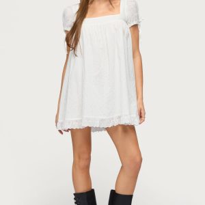Sepid Striped Cotton Mini Dress