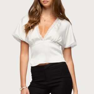 Ihara Lacey Cinched Waist Top