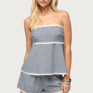 Ellie Lacey Ginghman Strapless Top