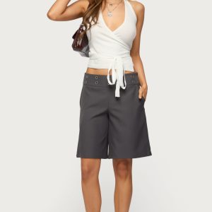 Grommet Low Rise Bermuda Shorts