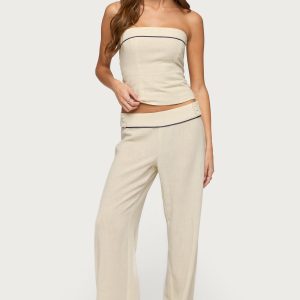 Dorine Contrast Woven Pants