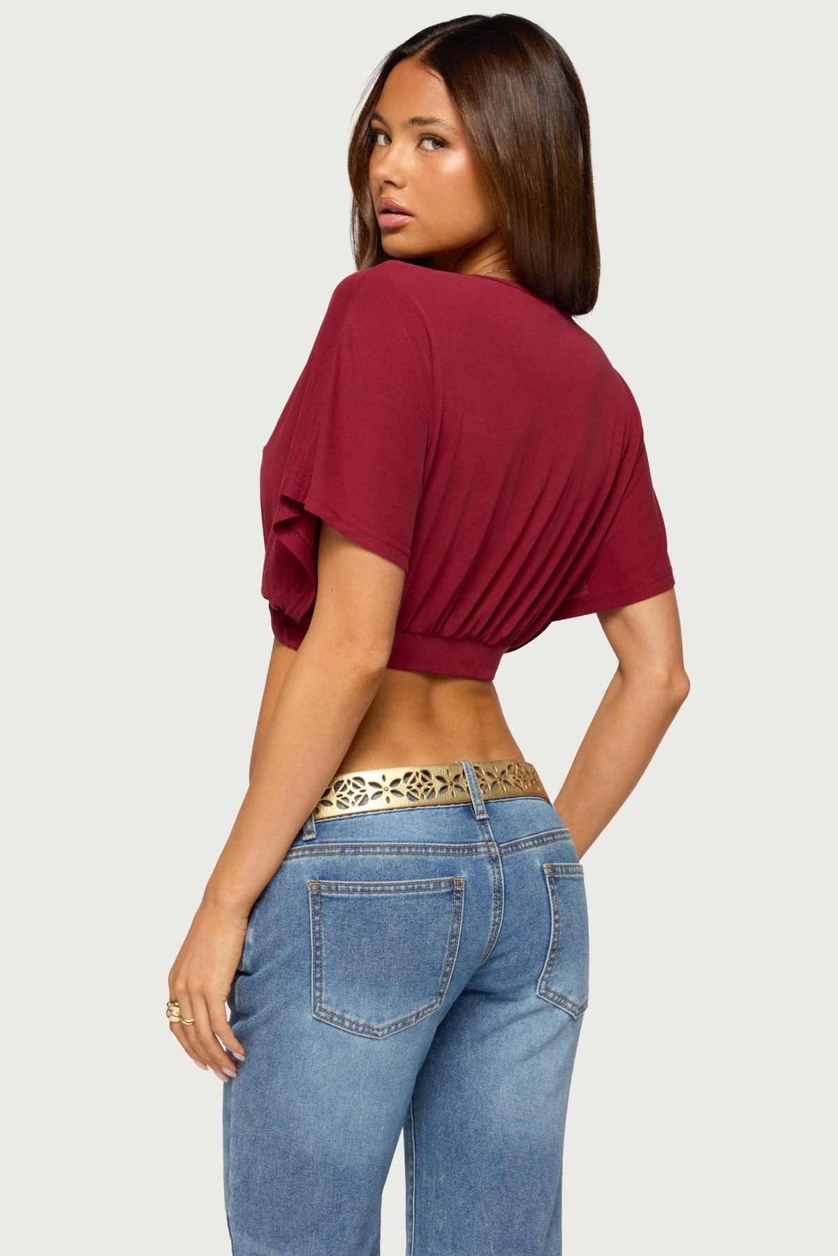 Candela V Neck Crop Top - Image 5