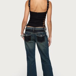 Tatem Lacey Low Rise Flared Jeans