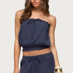 Viktoria Strapless Gauze Bubble Top