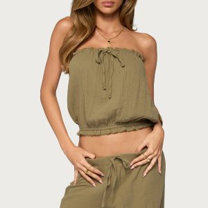 Viktoria Strapless Gauze Bubble Top