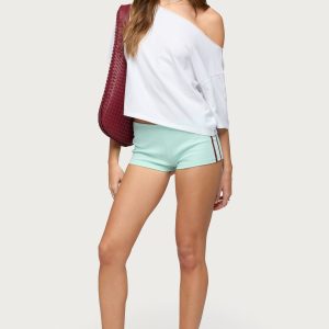 Yolenna Contrast Stripe Micro Shorts