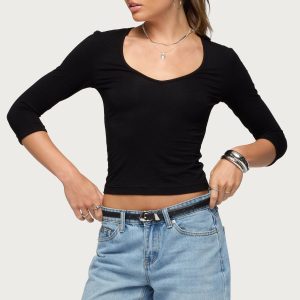 Jamila Three-Quarter Sleeve Top