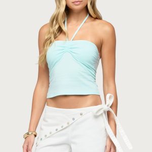 Yolandi Ruched Halter Top