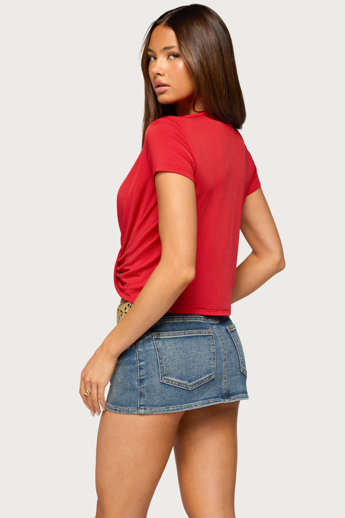Addie Deep V Twist Front Top - Image 5