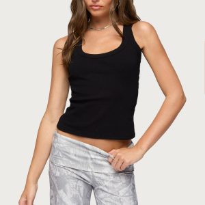 Harlowe Ribbed Racerback Tank Top