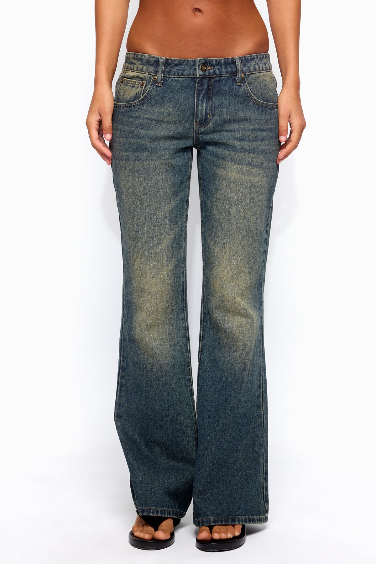 Shirili Low Rise Flared Jeans - Image 3