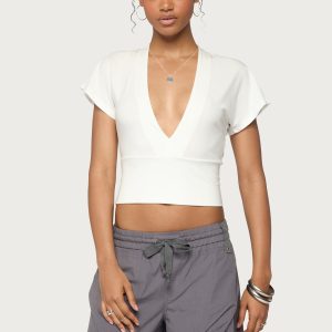 Mundy Deep V Neck Top