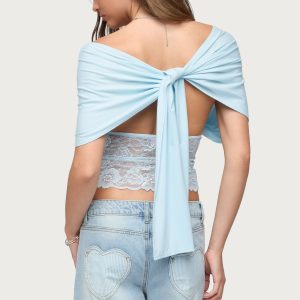 Eloria Lacey Flutter Tie Top