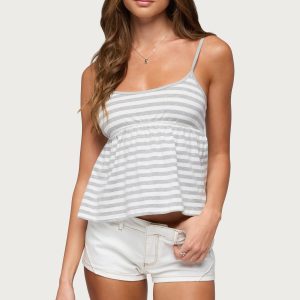 Zacharia Striped Babydoll Top