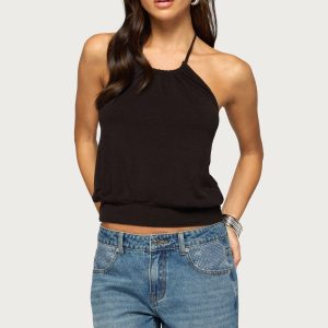 Bondi Cinched Waist Halter Top