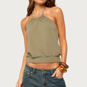 Bondi Cinched Waist Halter Top