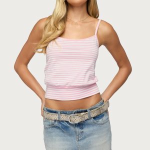 Hazelina Striped Tank Top