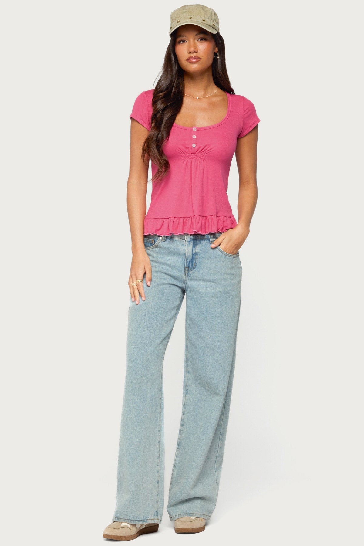 Liliannah Ruffle Babydoll Top - Image 4