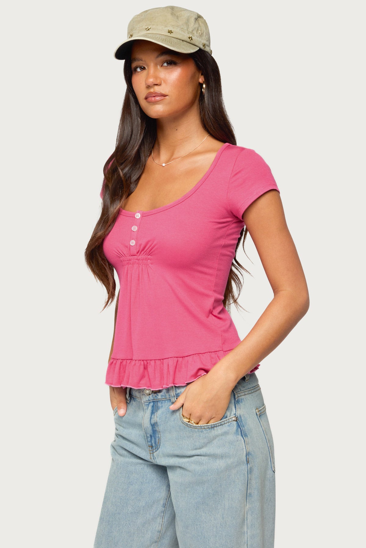 Liliannah Ruffle Babydoll Top - Image 3