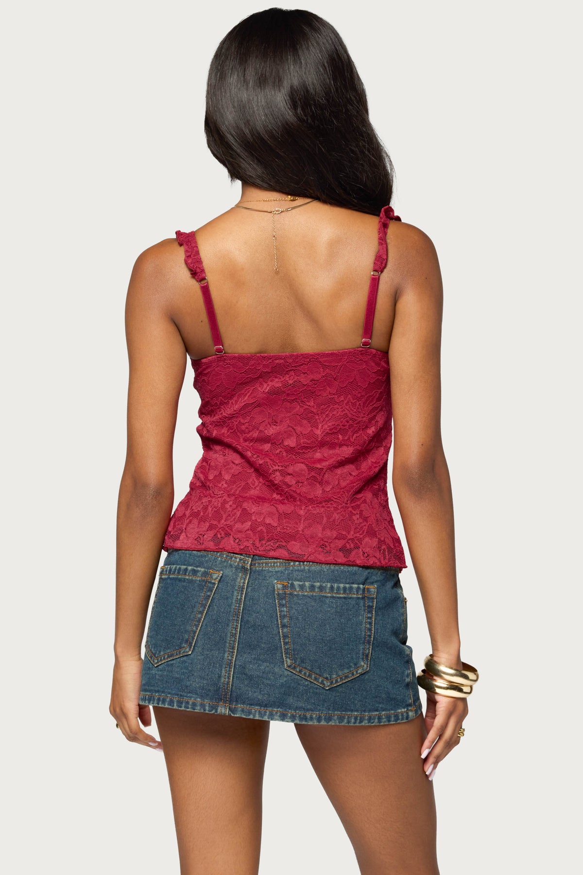 Frankie Lace Babydoll Tank Top - Image 5