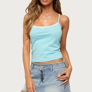 Emmaline Lacey Striped Tank Top