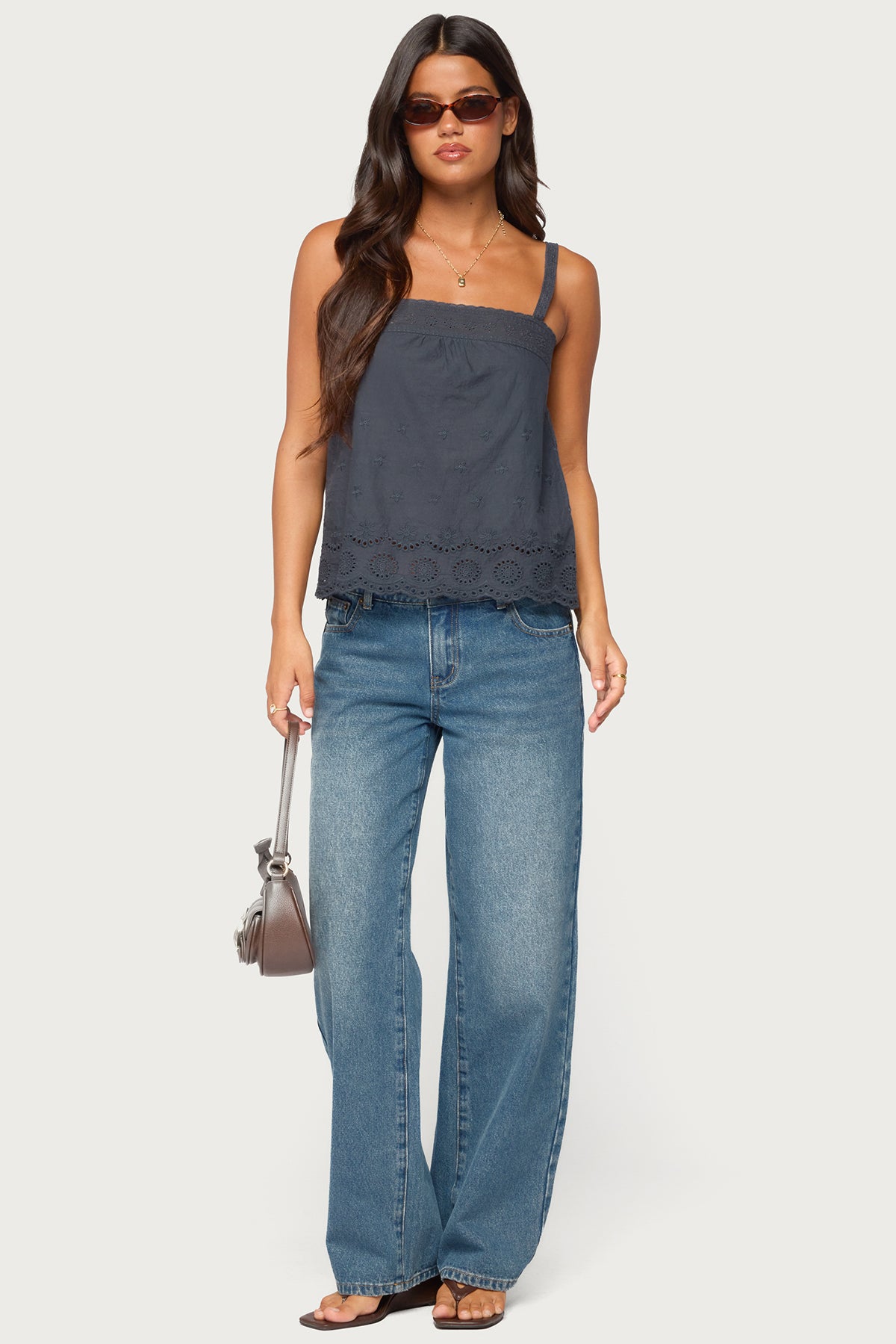 Esma Scalloped Eyelet Top - Image 2