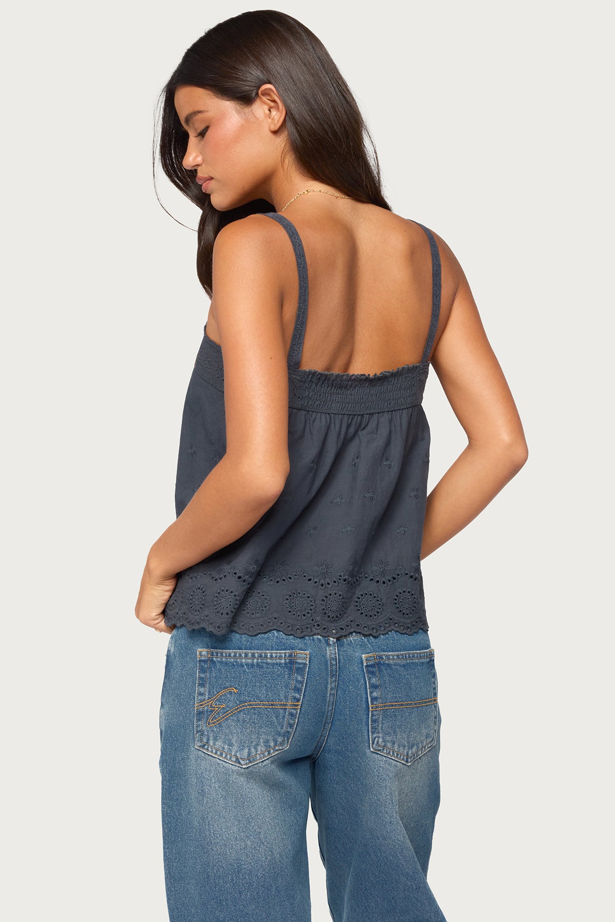 Esma Scalloped Eyelet Top - Image 5