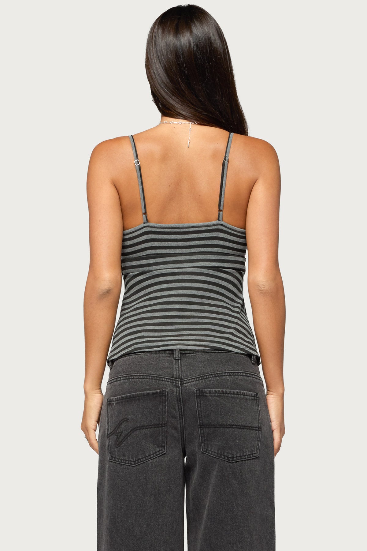 Kova Striped V Neck Babydoll Top - Image 5