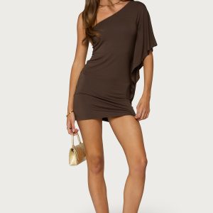 Cammi One Shoulder Flutter Mini Dress