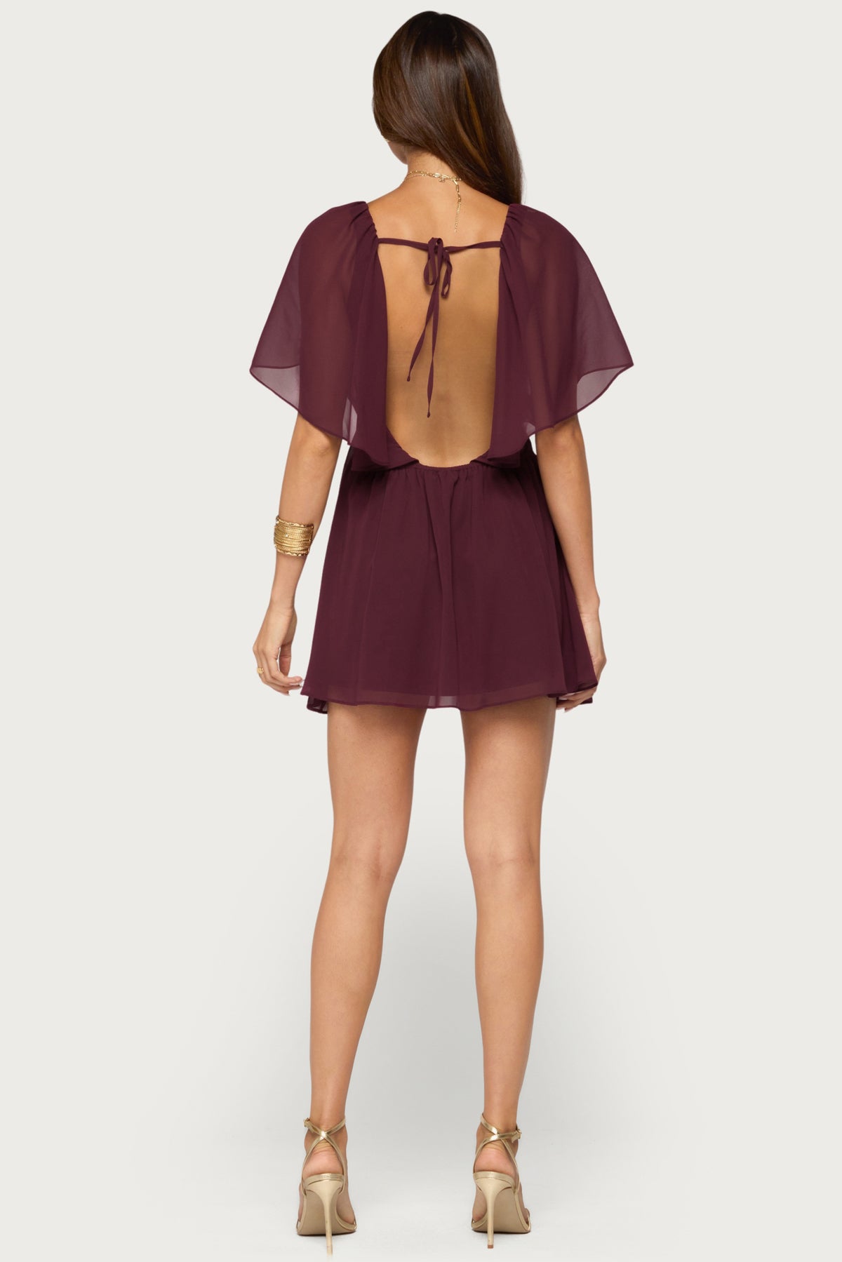 Rosalee Chiffon Babydoll Mini Dress - Image 2