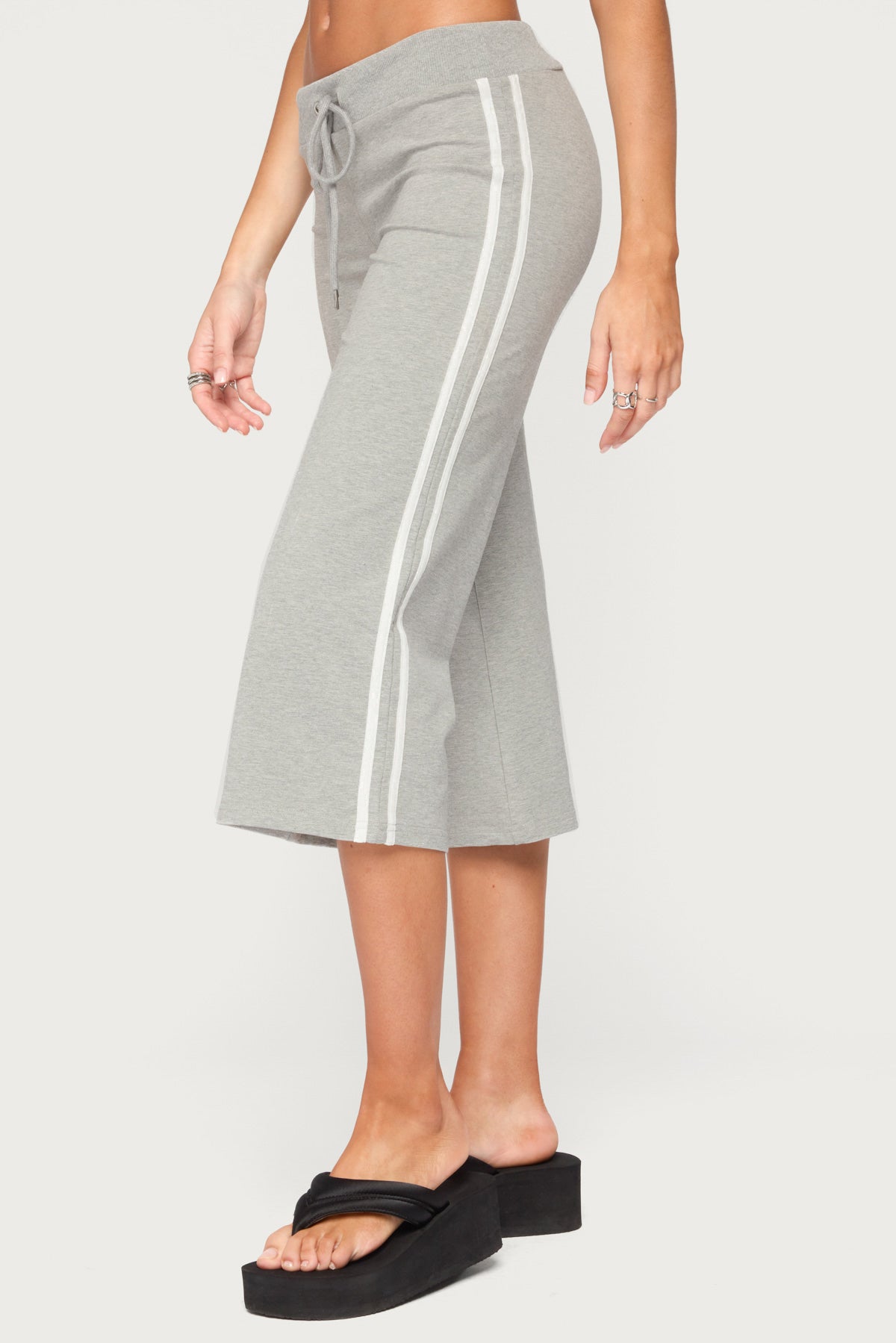 Zanele Side Stripe Capri Sweatpants - Image 3