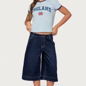 Letty Low Rise Denim Bermuda Shorts