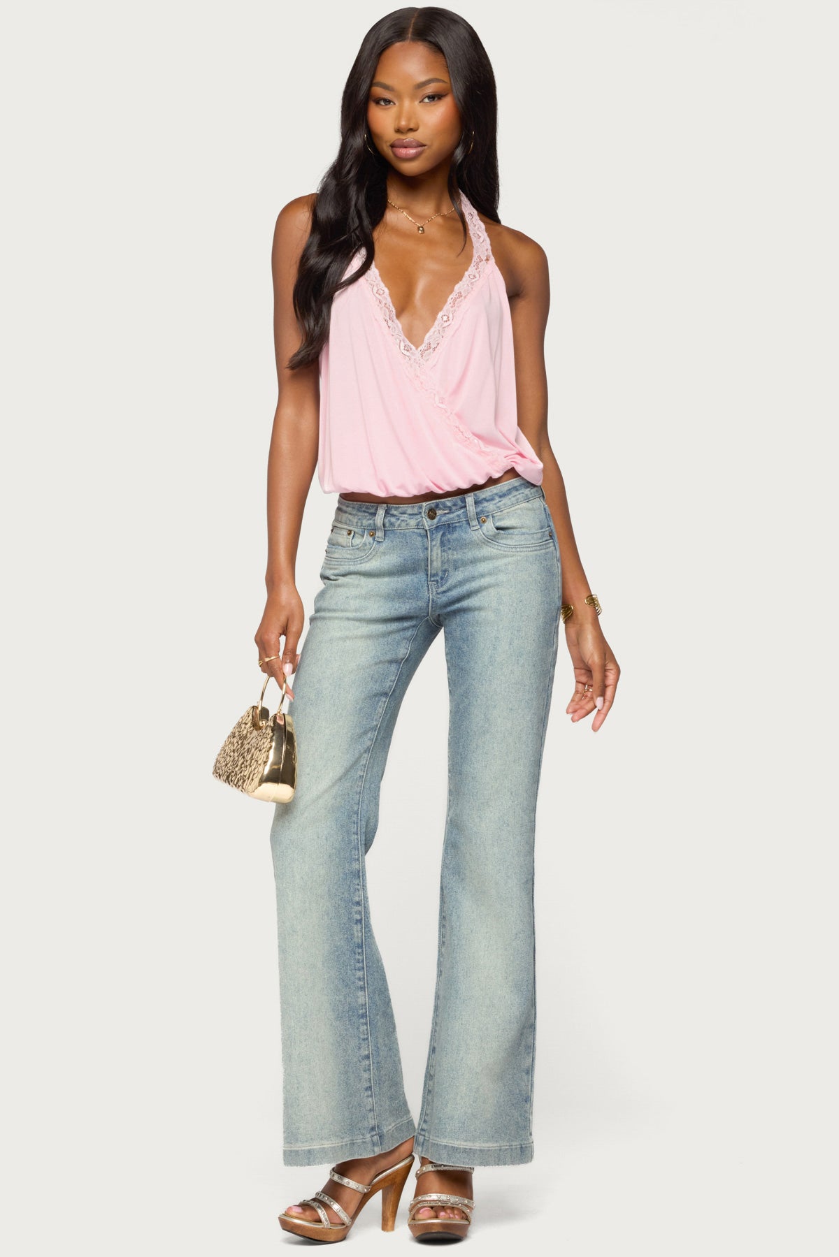 Eilen Lacey Wrap Halter Top - Image 2