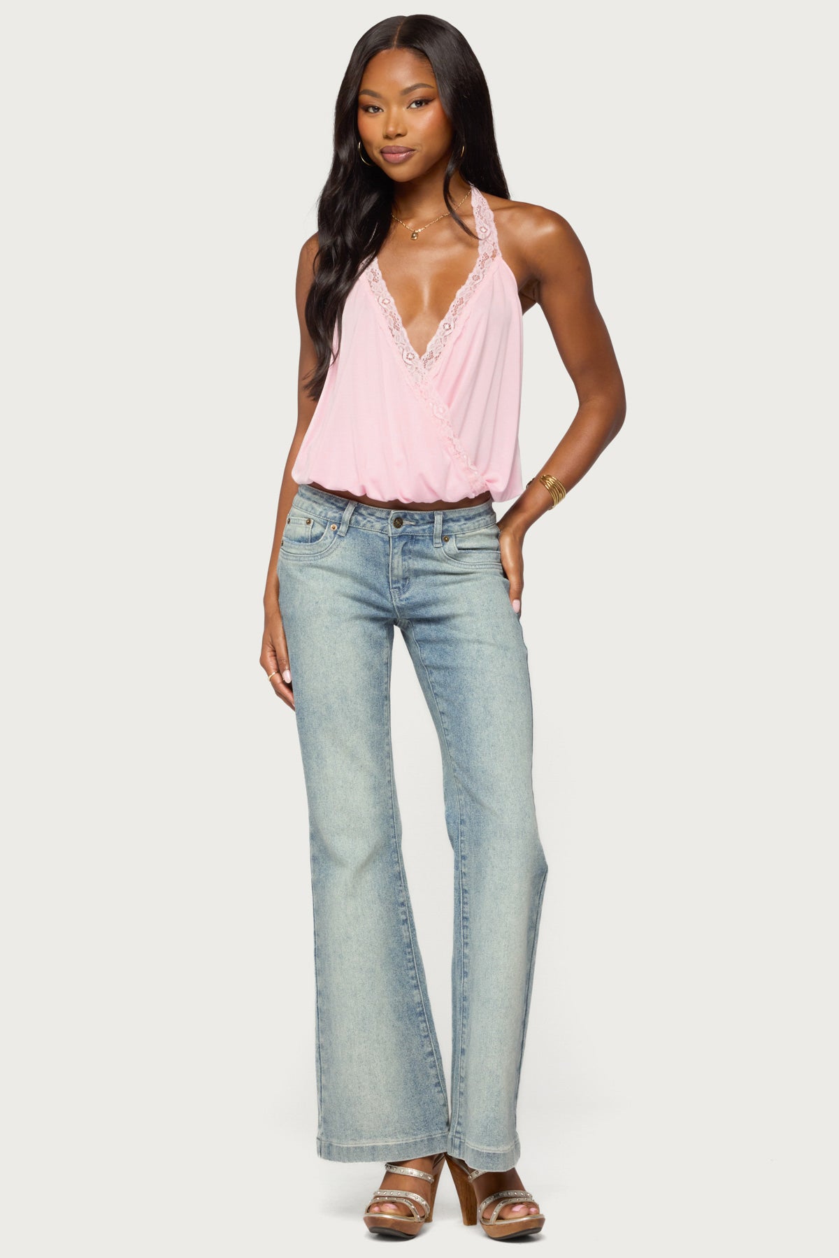 Eilen Lacey Wrap Halter Top - Image 4