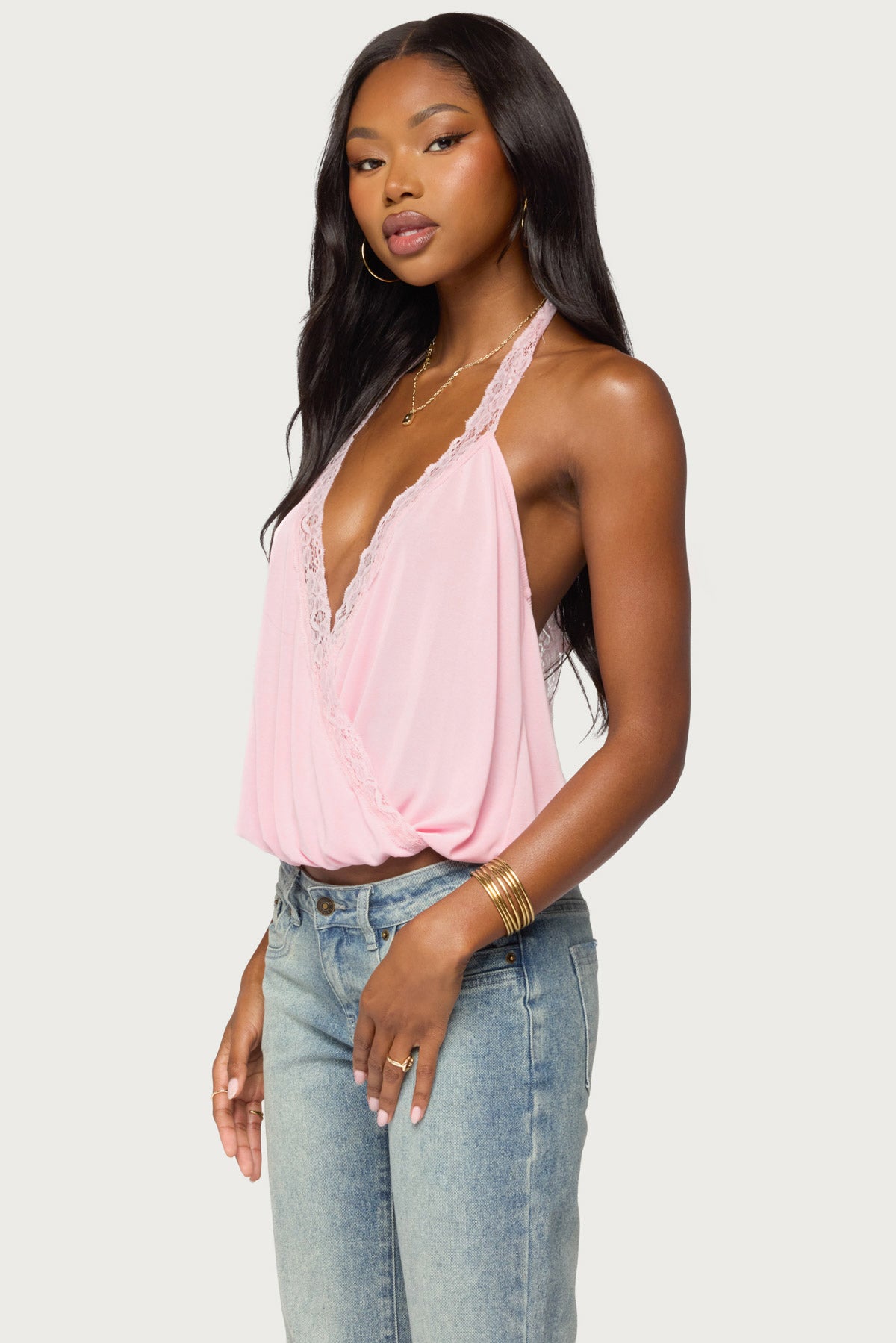 Eilen Lacey Wrap Halter Top - Image 3