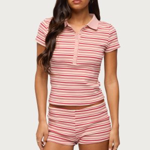 Noelia Striped Polo Top