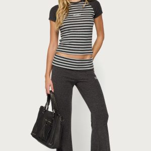 Stay Edikted Stripey Foldover Pants