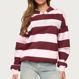 Edikted Striped Hoodie