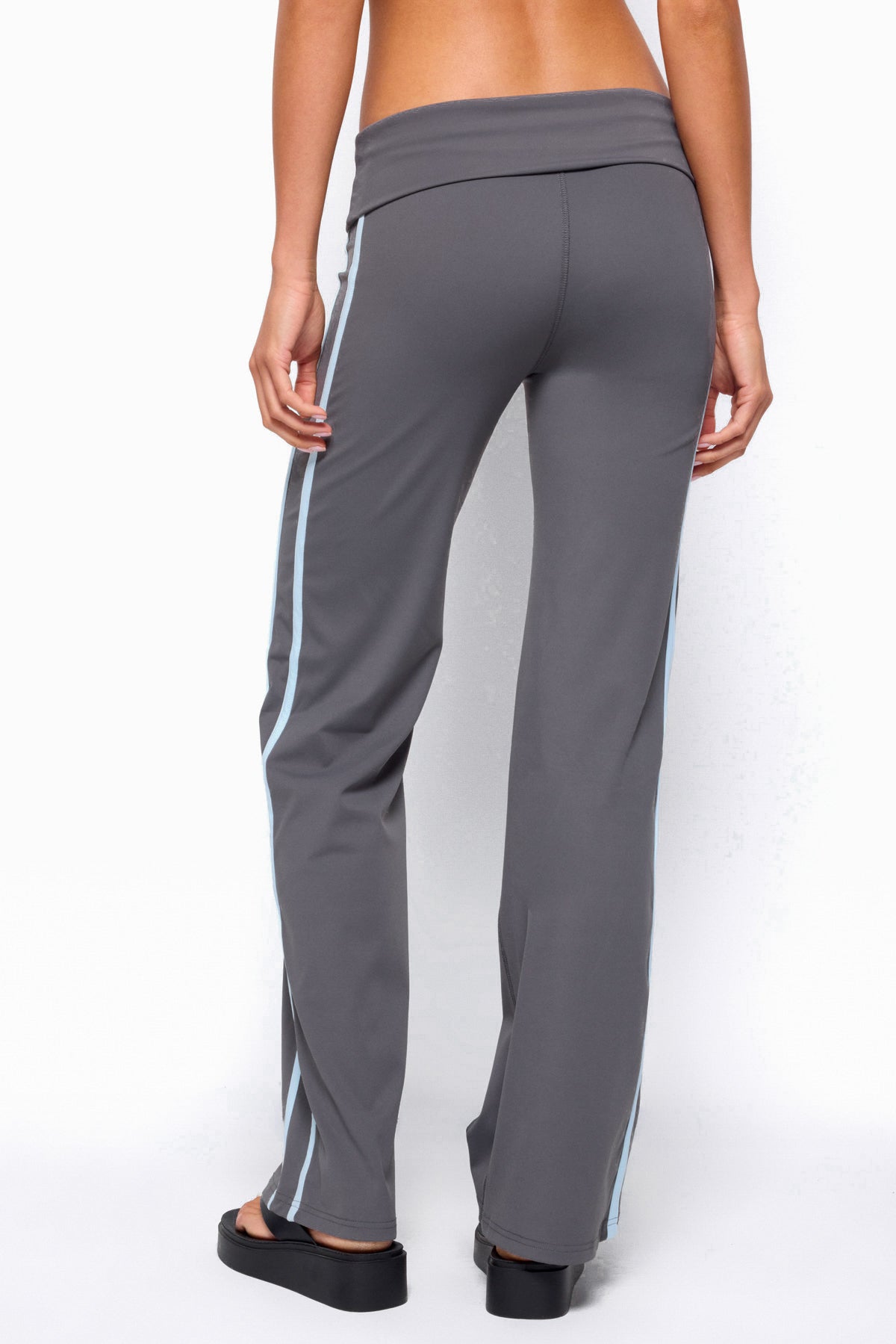 Anica Stripey Mid Rise Foldover Pants - Image 4