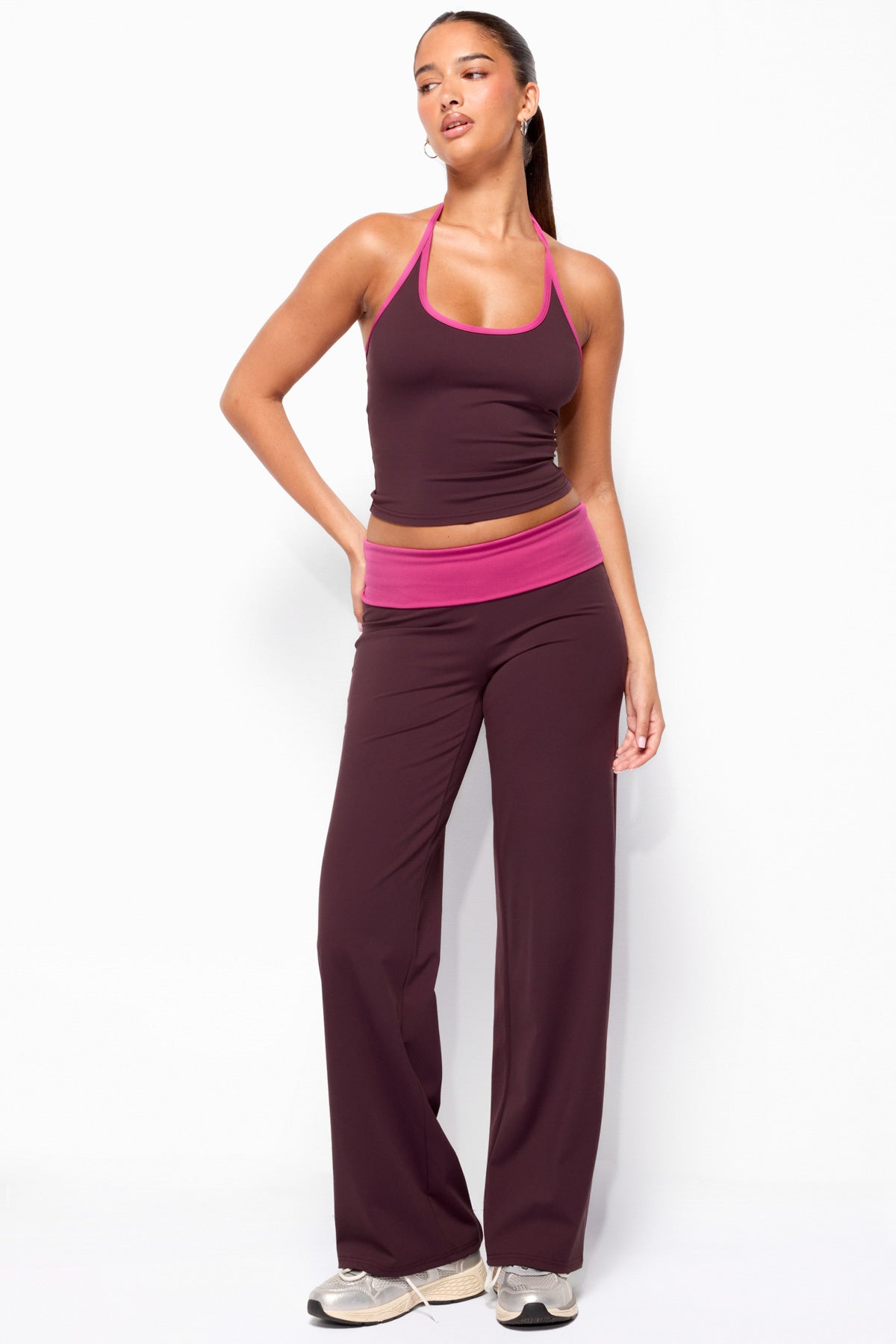 Dayna Contrast Foldover Straight Leg Pants - Image 6
