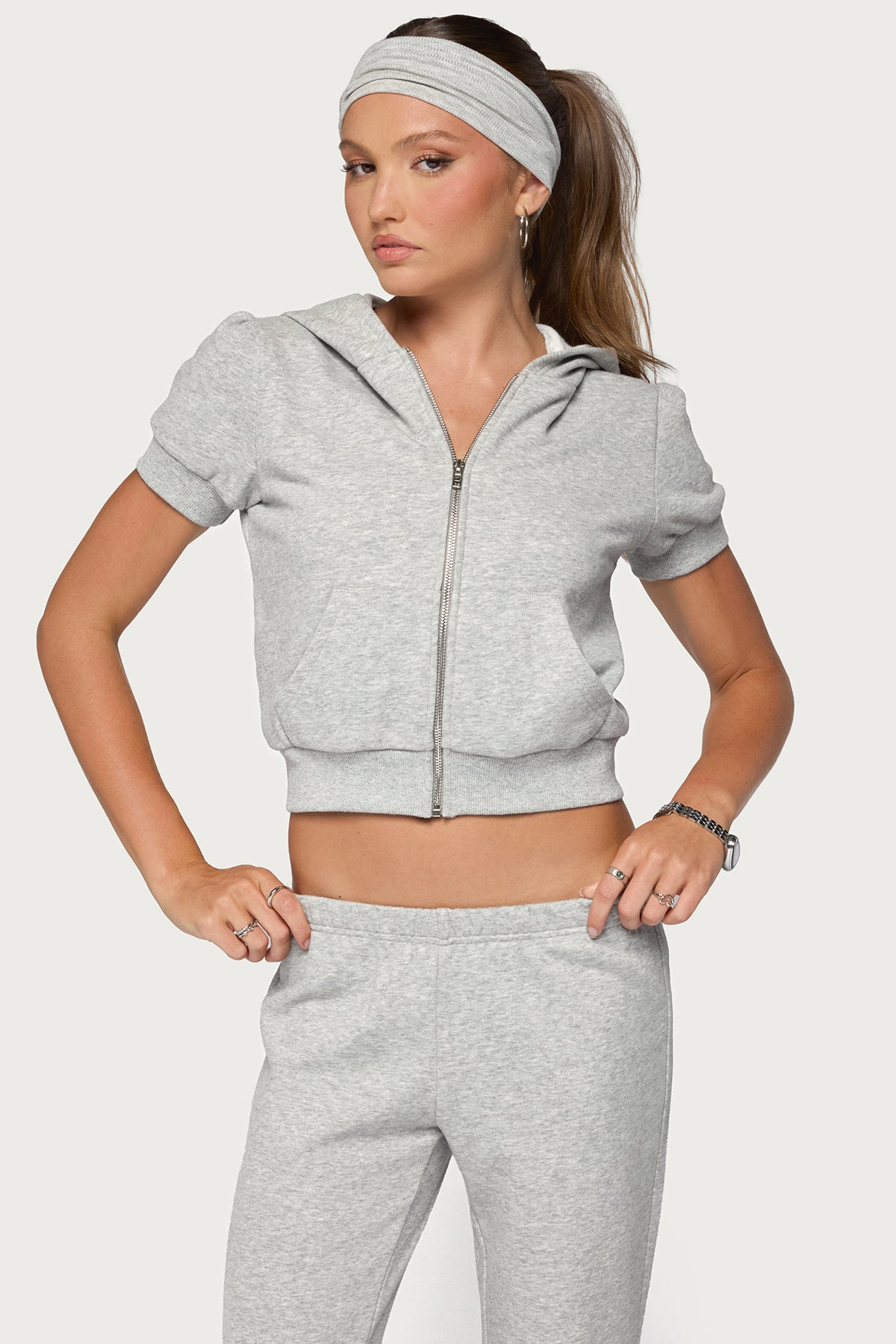 Rachel Short Sleeve Hooded Top - Image 2