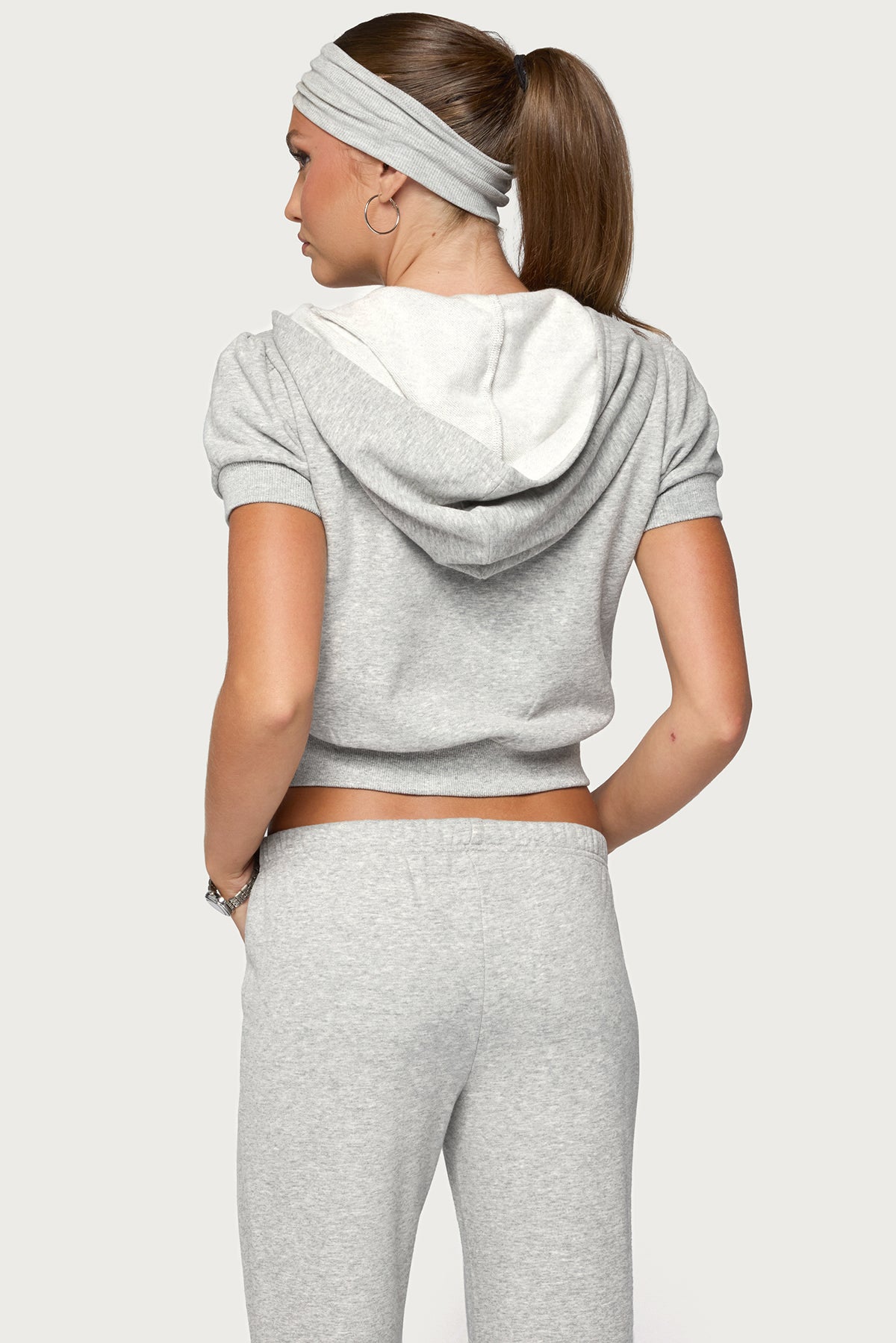 Rachel Short Sleeve Hooded Top - Image 6