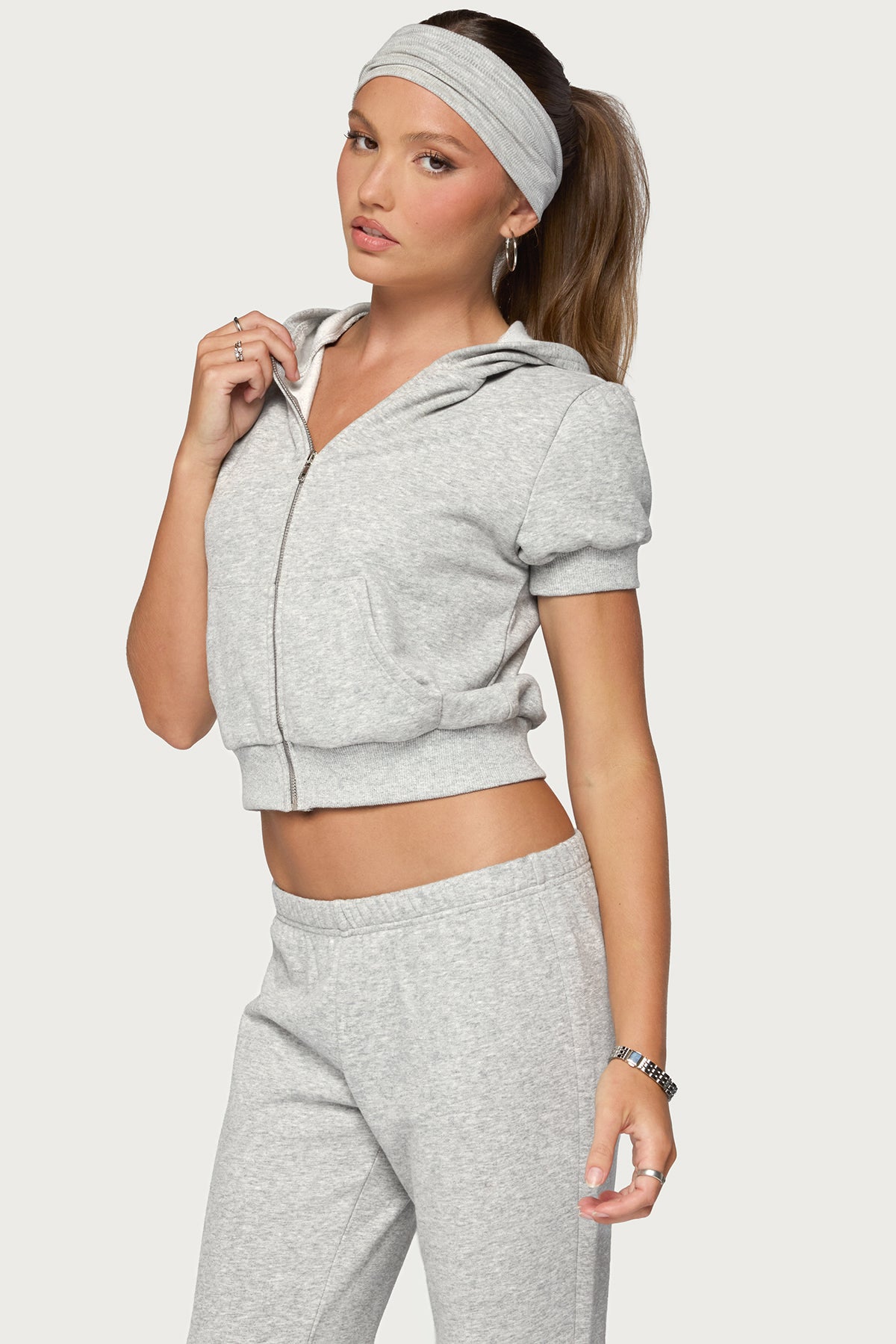 Rachel Short Sleeve Hooded Top - Image 4
