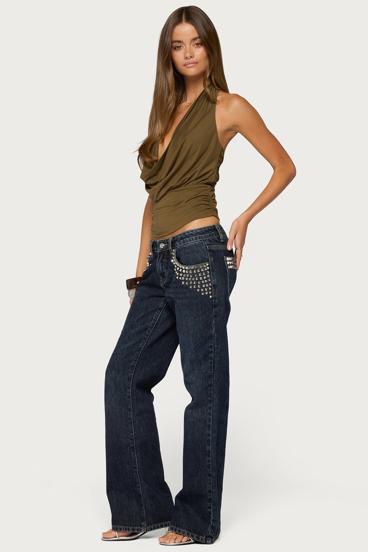 Gaila Strappy Back Cowl Neck Top - Image 4