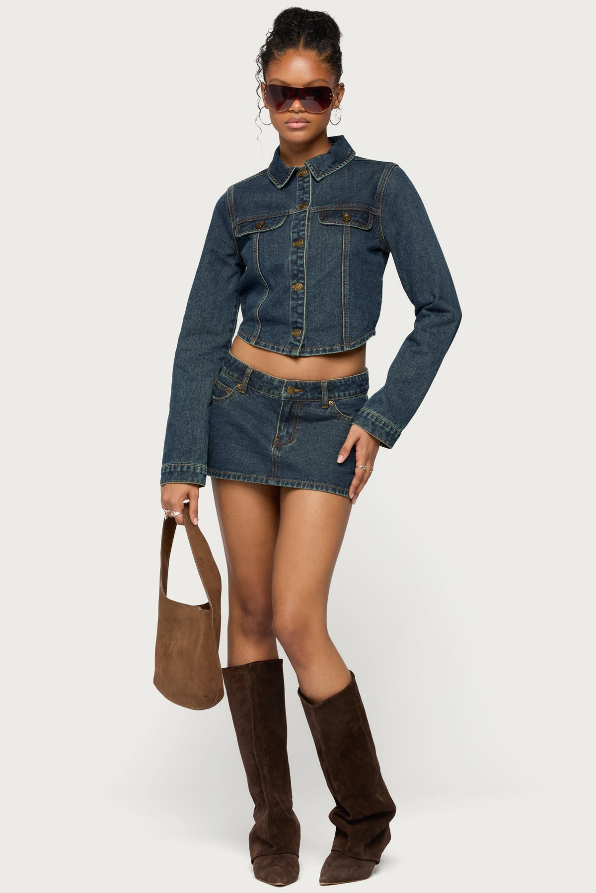 Dayla Denim Micro Skort - Image 2
