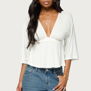 Kleoh V Neck Babydoll Top