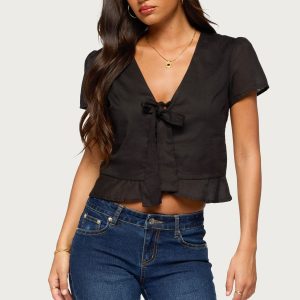 Rhorie Cotton Button Up Top